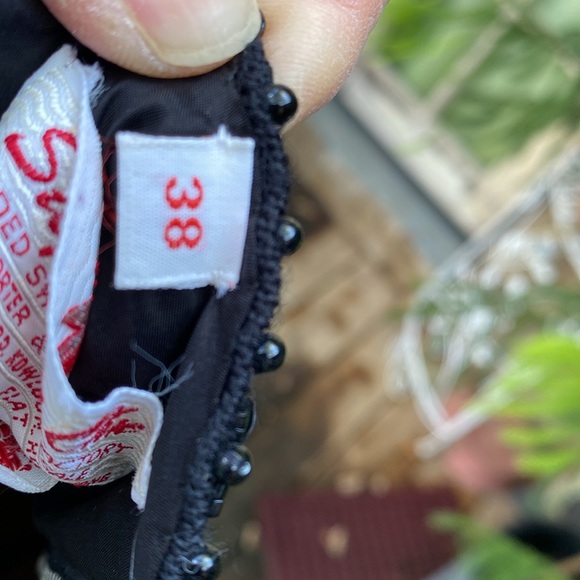 Vintage NOS Stephen Chin Beaded Top with Bead Fringe sz 38 - Picture 10 of 12